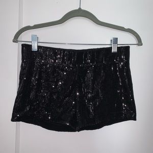 Alice + Olivia black sequin shorts size S